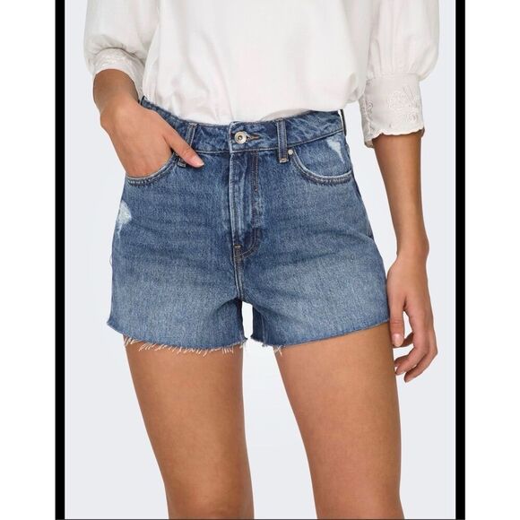 Rewash Pants - Rewash Classic Medium Blue Denim Cutoff Shorts Low Pro Tomboy Shorts Sz 11/30